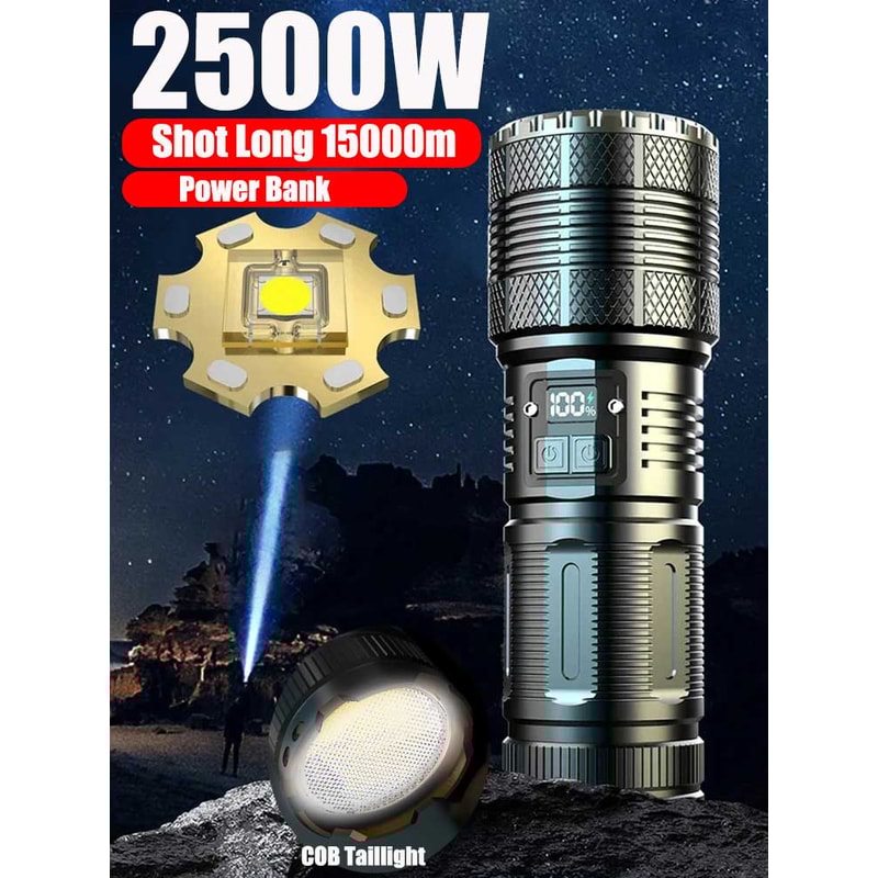 Ultra Bright LED Tactical Flashlight Long Range Spotlight