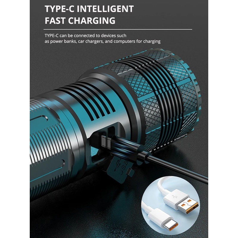 Ultra Bright LED Tactical Flashlight Long Range Spotlight