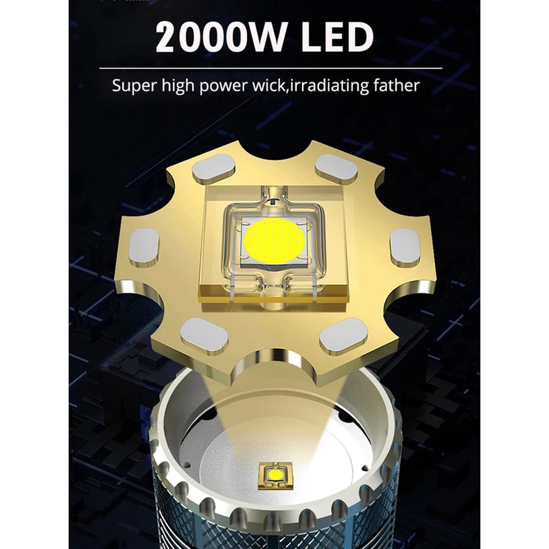 Ultra Bright LED Tactical Flashlight Long Range Spotlight