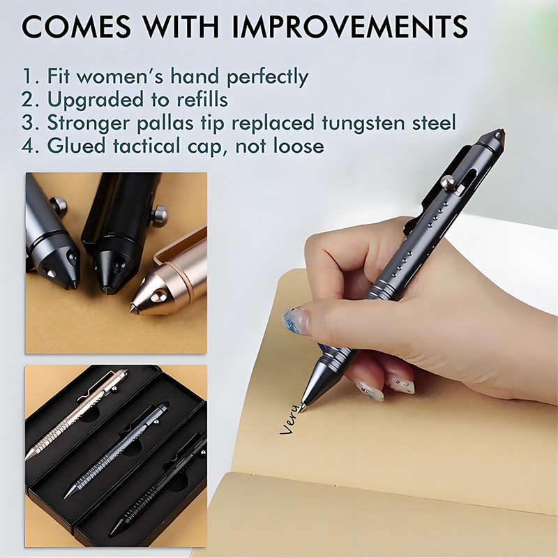 Premium Tactical Self Defense Pen Durable Aluminum Tactical Pen Everyday Ballpoint Writing Tool 4