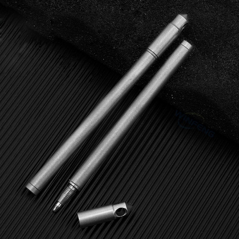 Titanium Everyday Carry Tactical Pen Self Defense Ballpoint With Emergency Glass Breaker 0