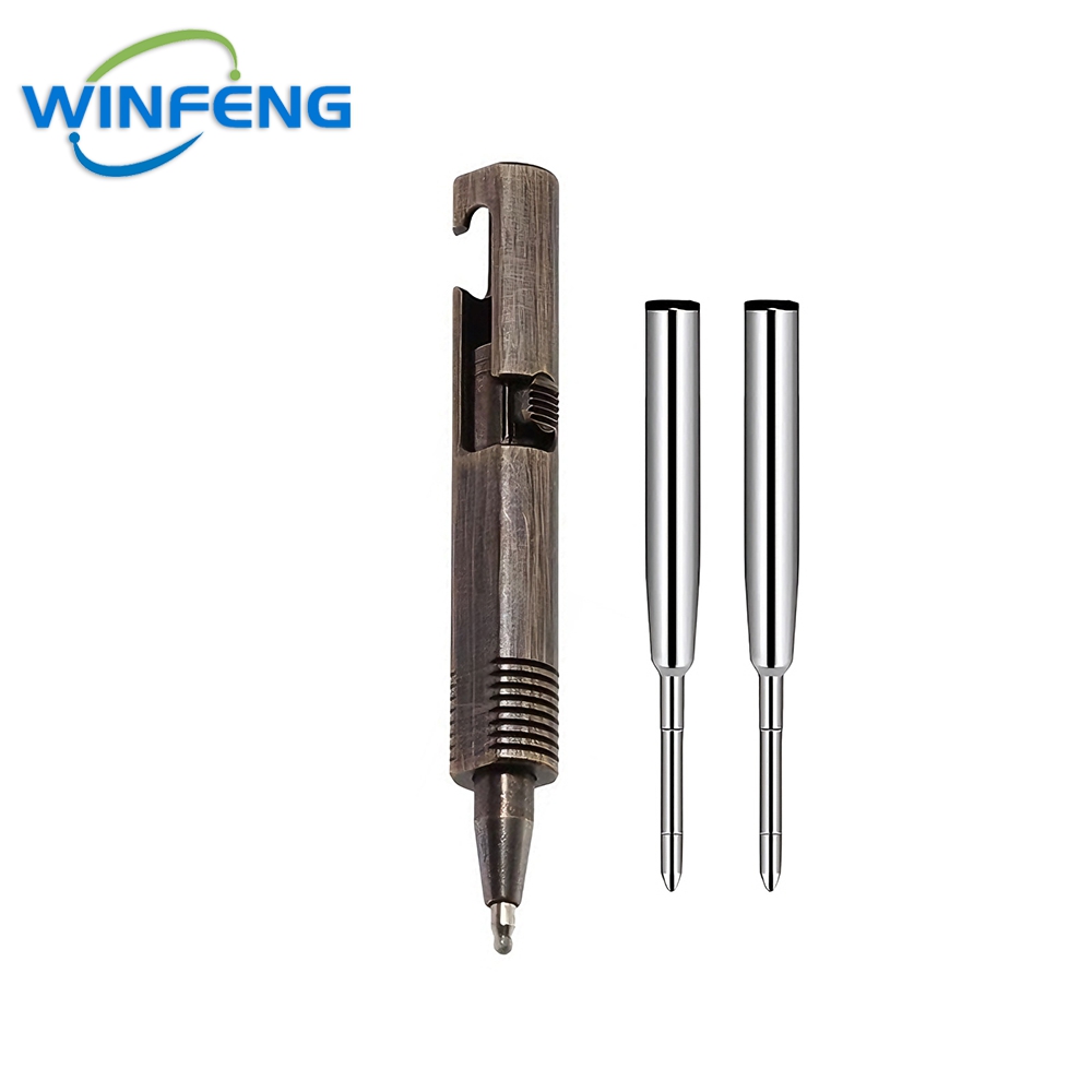 Premium Brass Bolt Action EDC Pocket Pen Mini Tactical Ballpoint Writing Tool 6