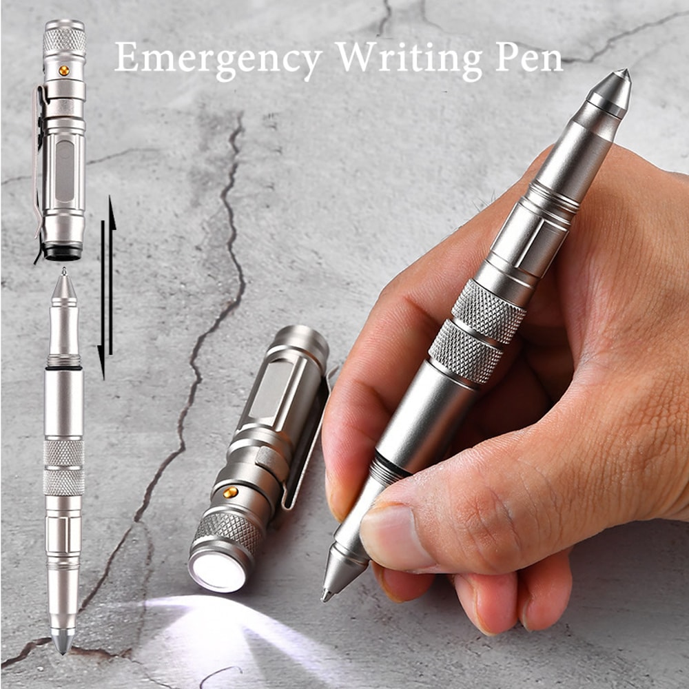 Tactical Pen & Self Defense Tool with Flashlight EDC Survival Gear