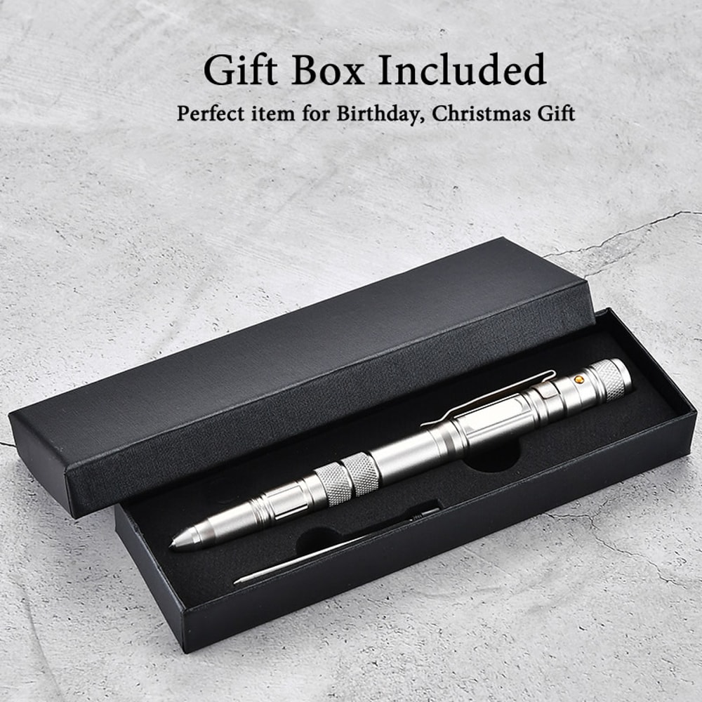 Tactical Pen & Self Defense Tool with Flashlight EDC Survival Gear