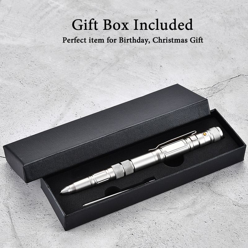 Tactical Pen & Self Defense Tool with Flashlight EDC Survival Gear