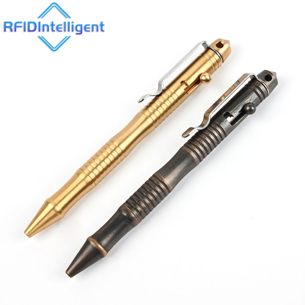 Brass Tactical Self Defense Pen With Window Breaker Survival Tools 1