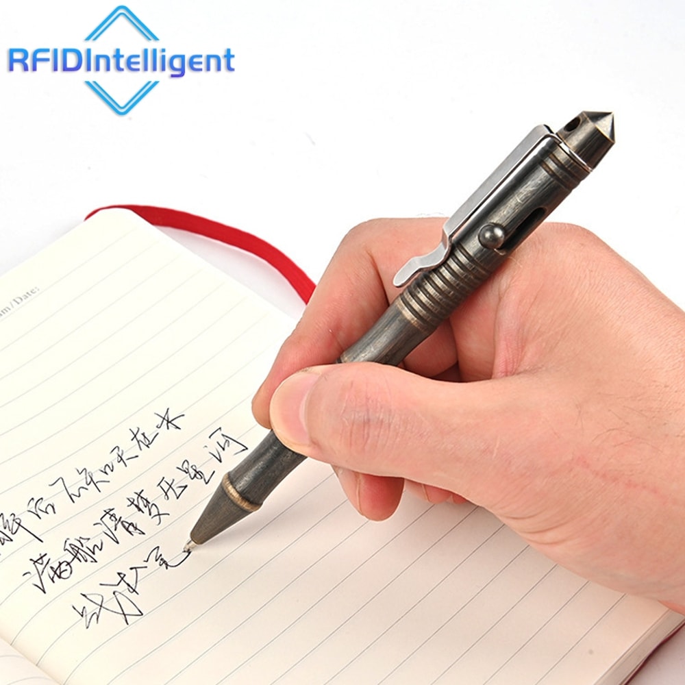 Brass Tactical Self Defense Pen With Window Breaker Survival Tools 2