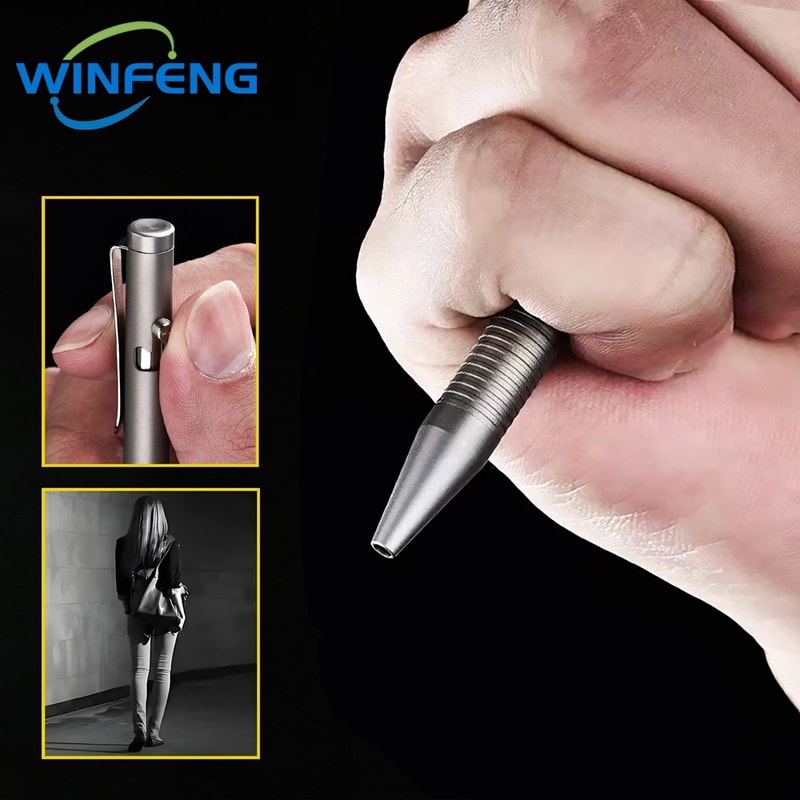 Titanium Tactical Ballpoint Pen Self Defense Emergency Tool 4