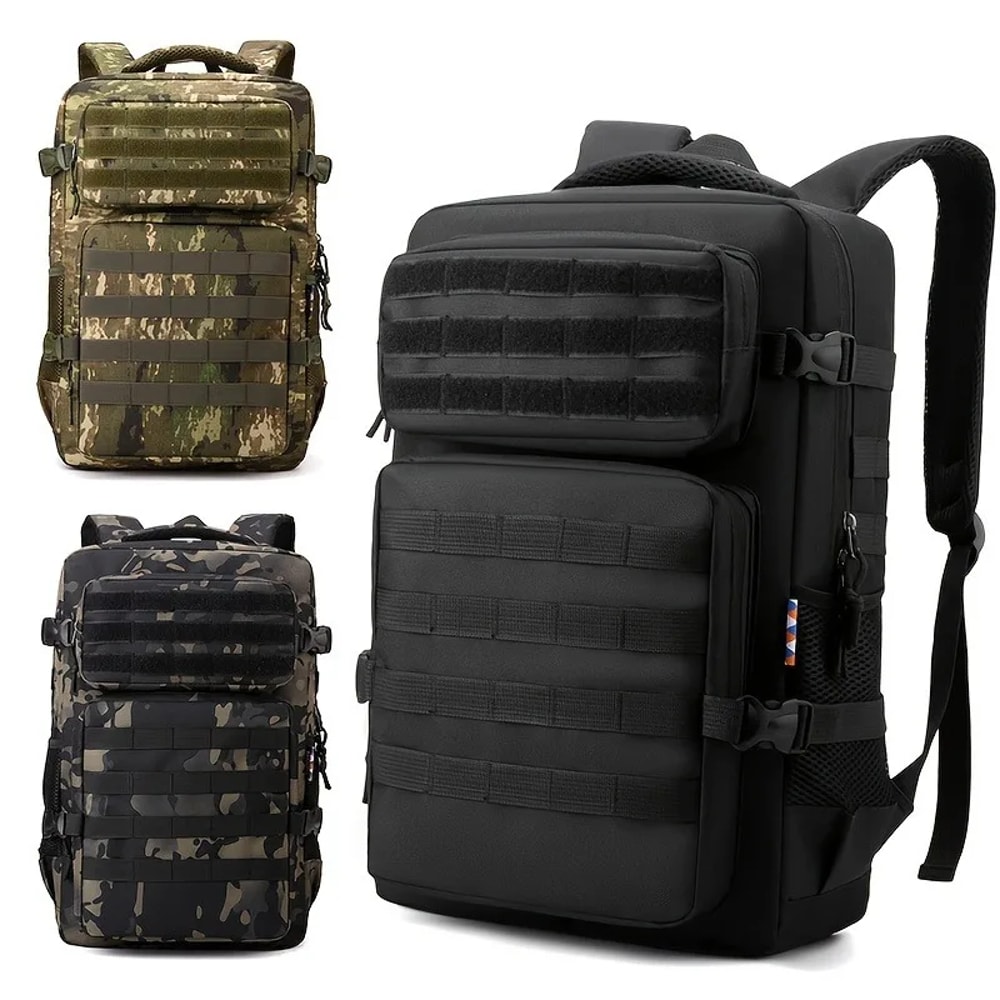 Premium Camouflage Tactical Outdoor Backpack Large Capacity Multi Layer Hiking Camping Pack 0
