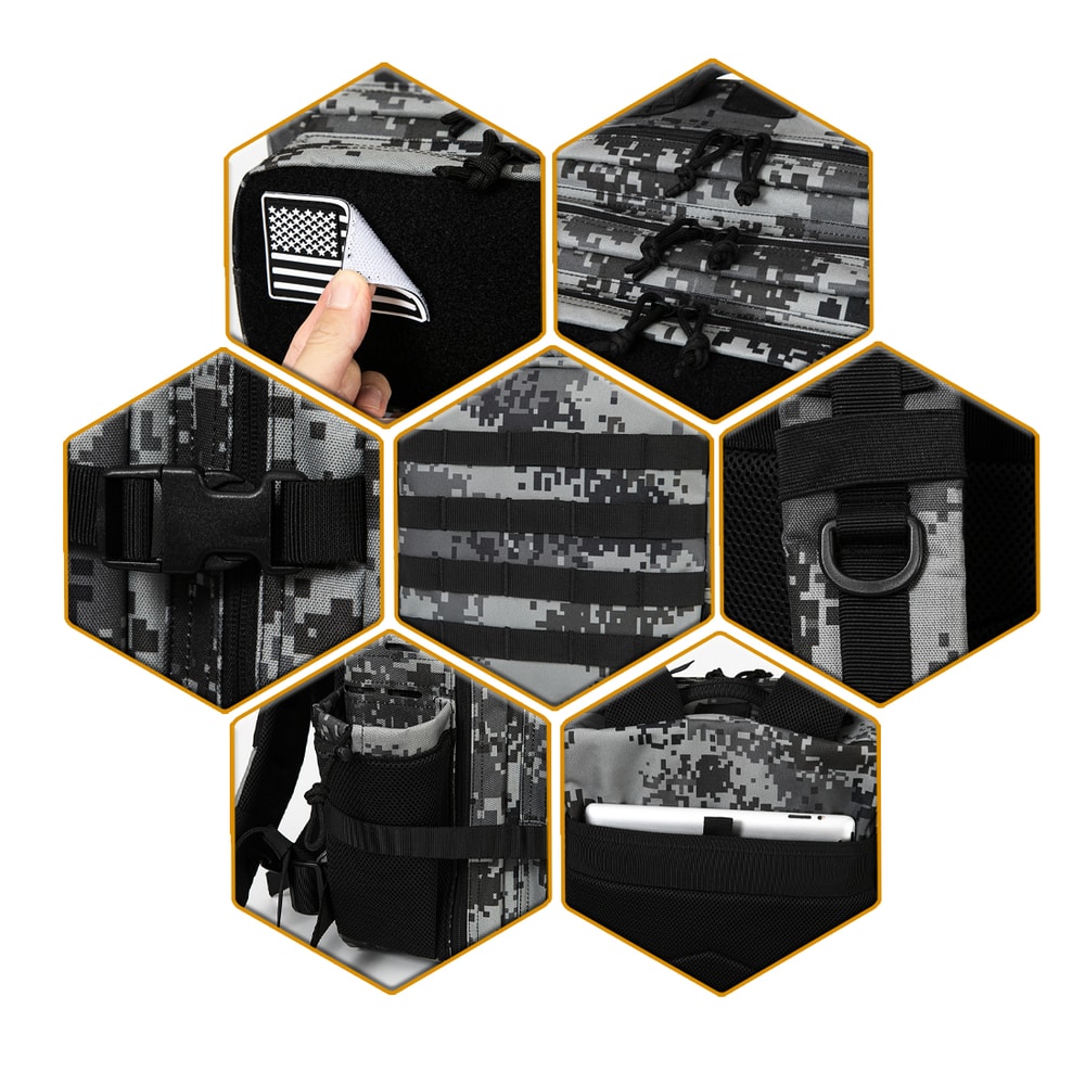 Rugged Tactical Outdoor Backpack Survival EDC Hiking Gear Pack 5