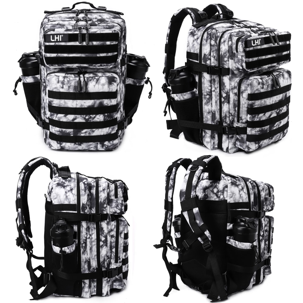 Tactical Backpack Outdoor Hiking Gym Bag With Bottle Holder 1