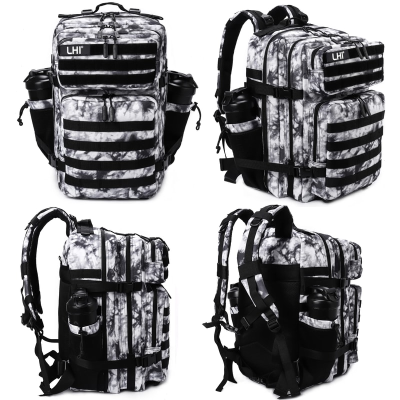 Tactical Backpack Outdoor Hiking Gym Bag With Bottle Holder 1