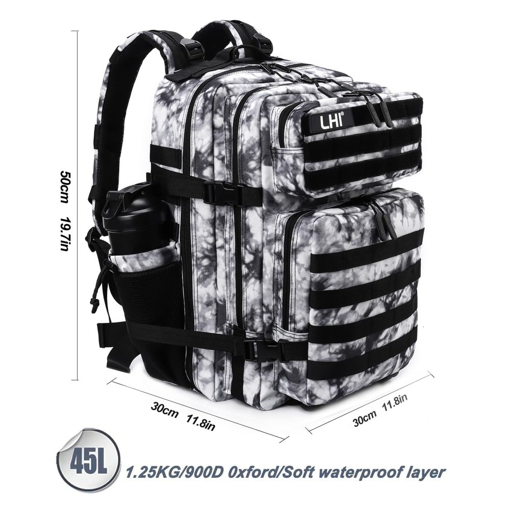 Tactical Backpack Outdoor Hiking Gym Bag With Bottle Holder 2