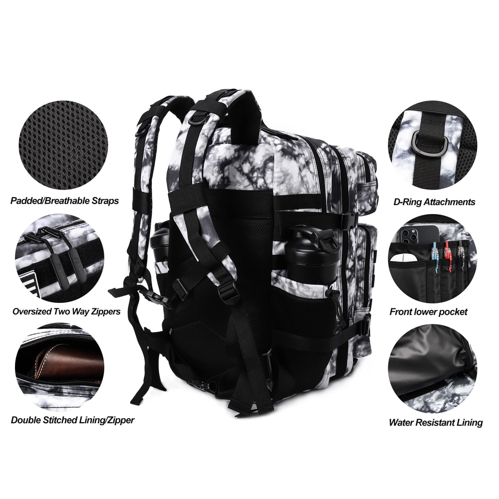 Tactical Backpack Outdoor Hiking Gym Bag With Bottle Holder 4