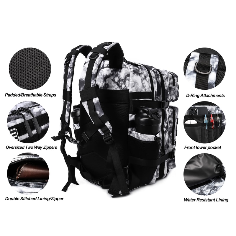 Tactical Backpack Outdoor Hiking Gym Bag With Bottle Holder 4