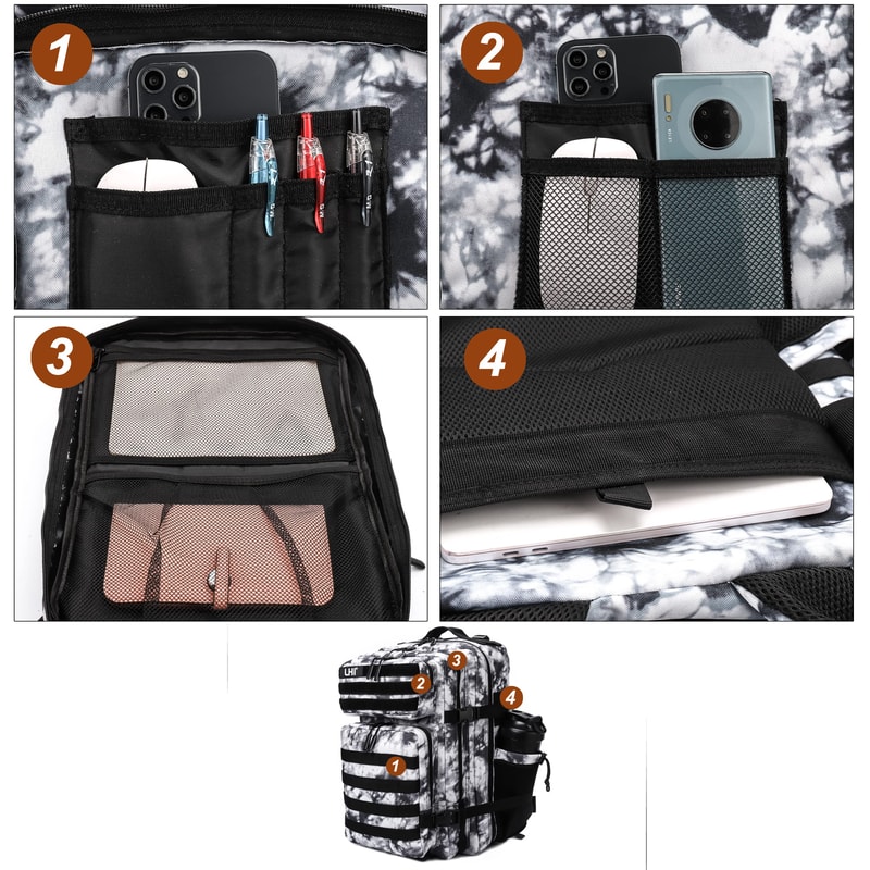 Tactical Backpack Outdoor Hiking Gym Bag With Bottle Holder 5