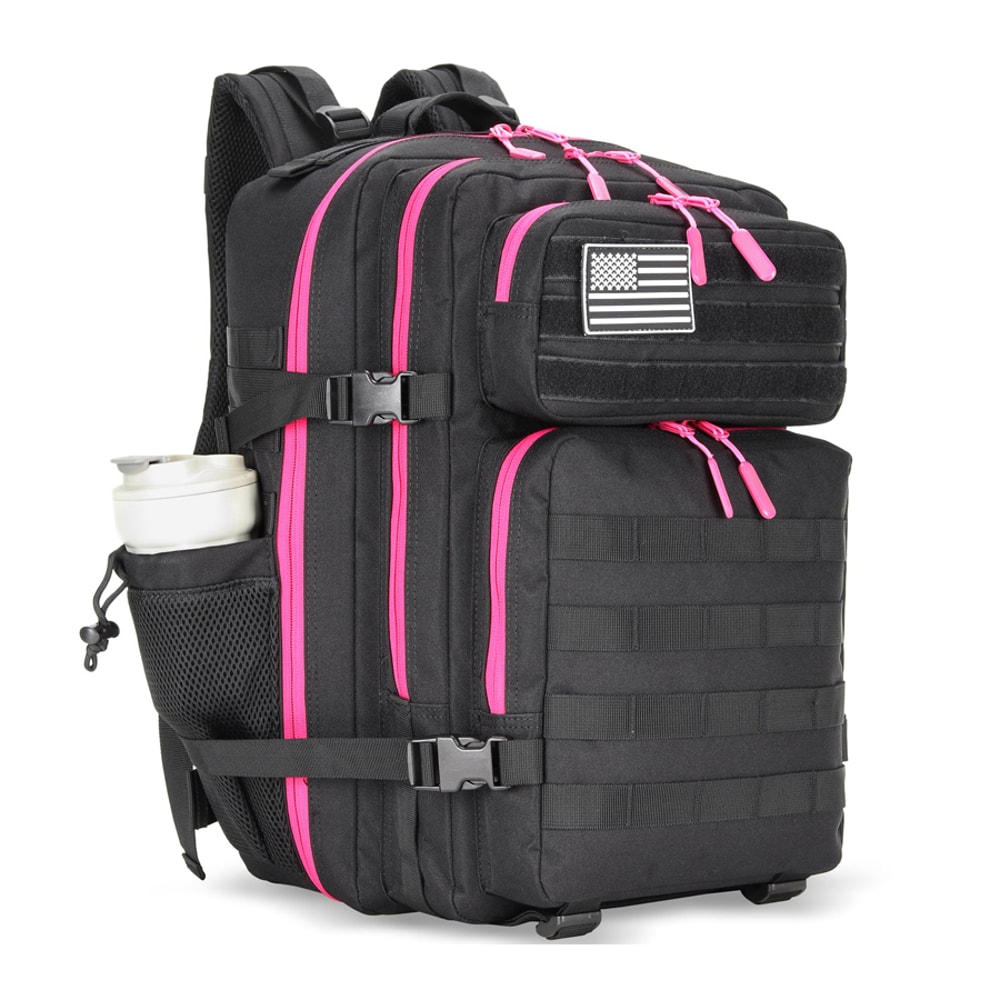 Tactical Backpack Outdoor Hiking Gym Bag With Bottle Holder 10