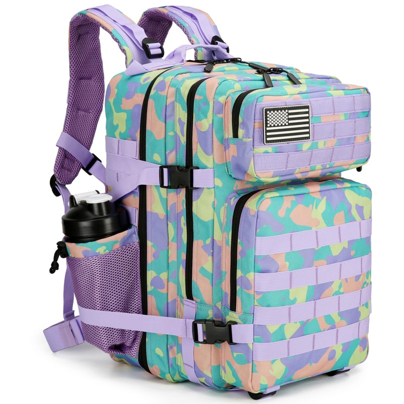 Tactical Backpack Outdoor Hiking Gym Bag With Bottle Holder 11