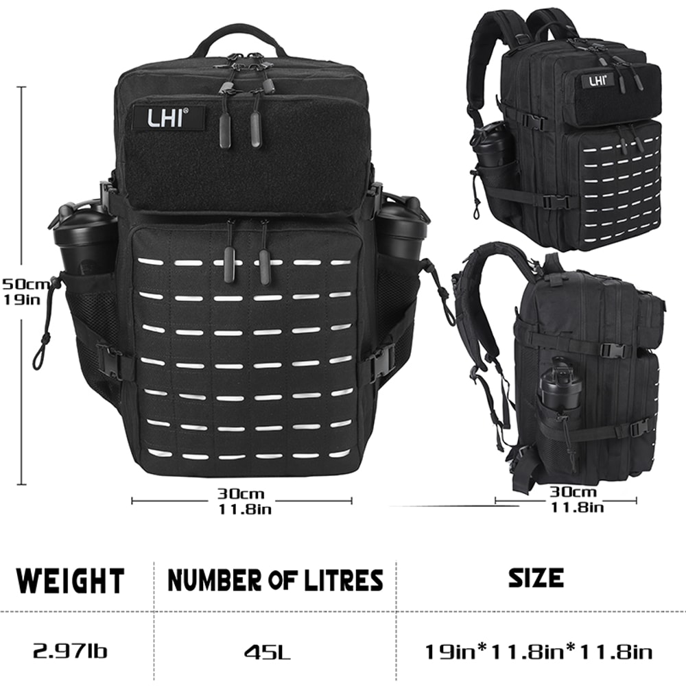 Ultimate Tactical Outdoor Backpack Military Style Hiking Rucksack Gym Bag 2
