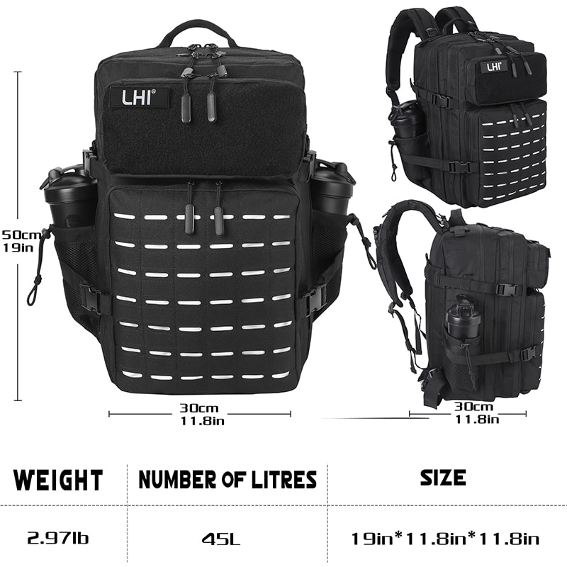 Ultimate Tactical Outdoor Backpack Military Style Hiking Rucksack Gym Bag 2