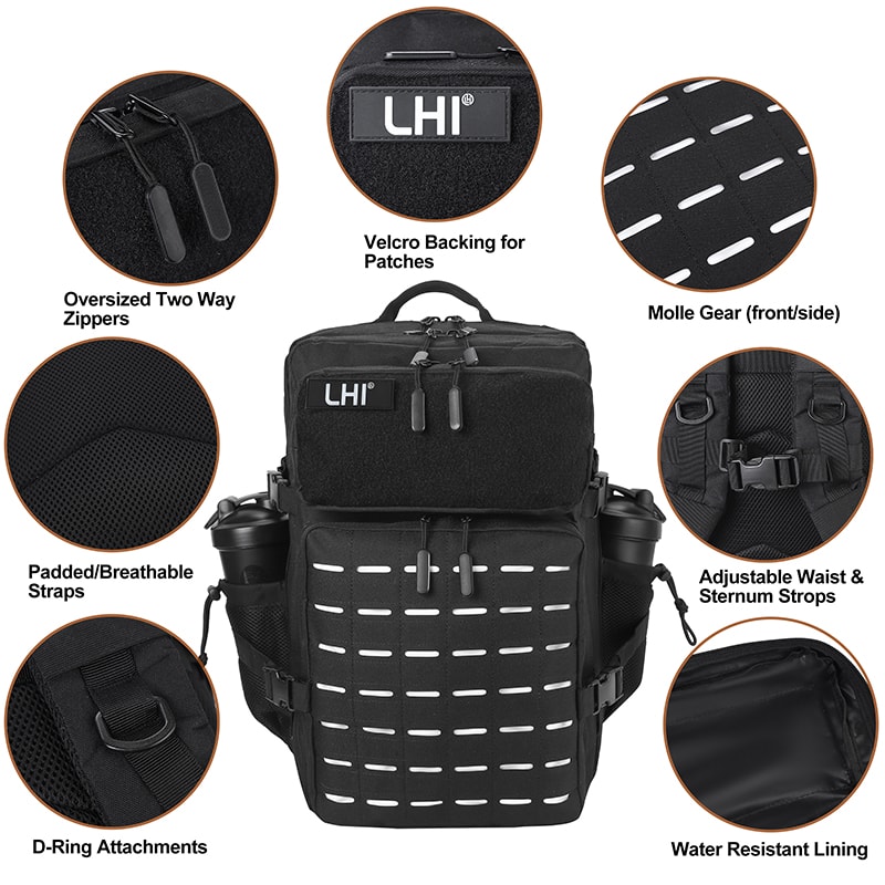 Ultimate Tactical Outdoor Backpack Military Style Hiking Rucksack Gym Bag 3