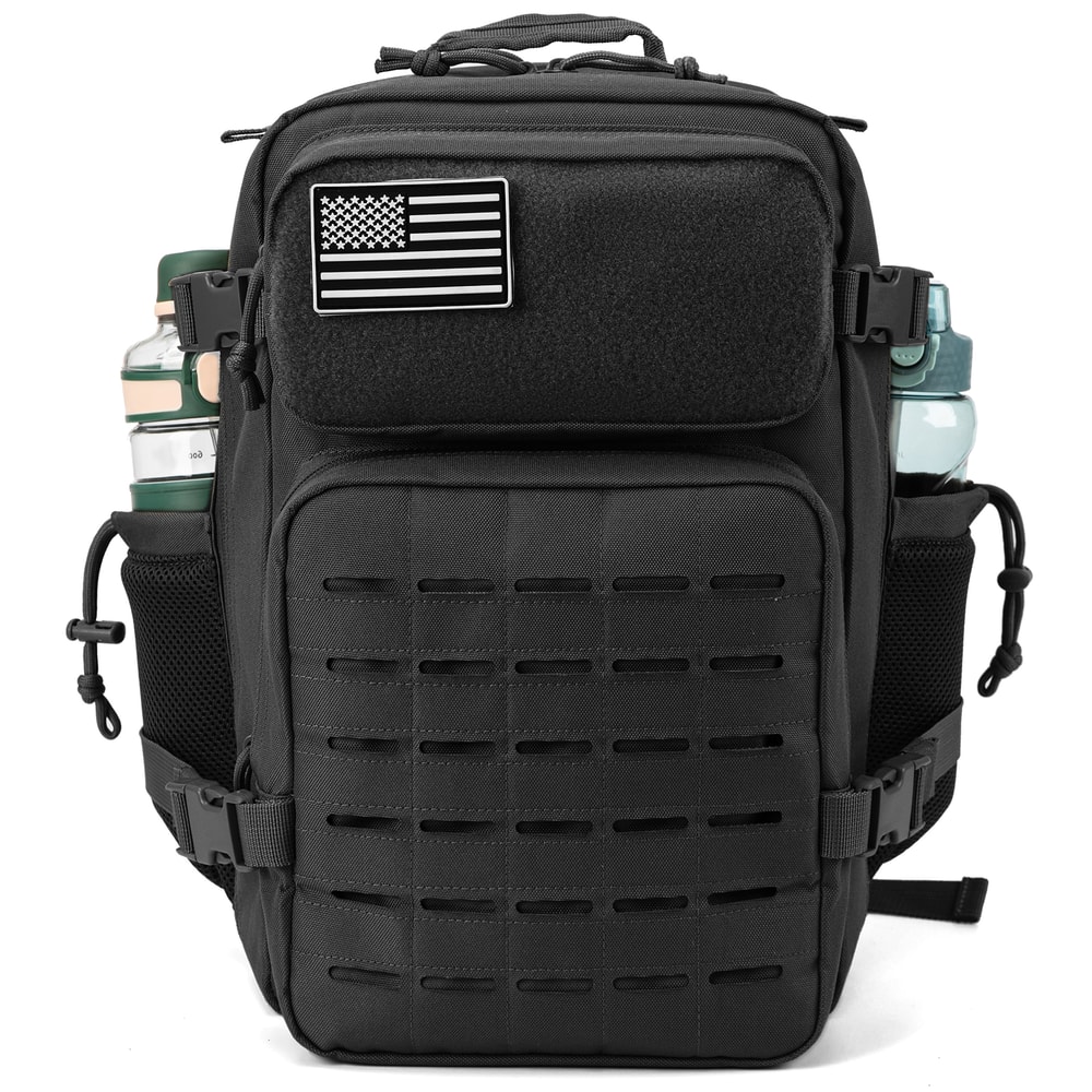 Tactical Outdoor Backpack With Dual Cup Holders For Hiking Survival 1