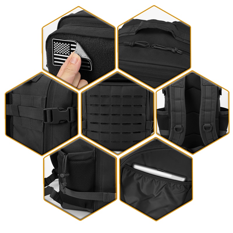 Tactical Outdoor Backpack With Dual Cup Holders For Hiking Survival 4