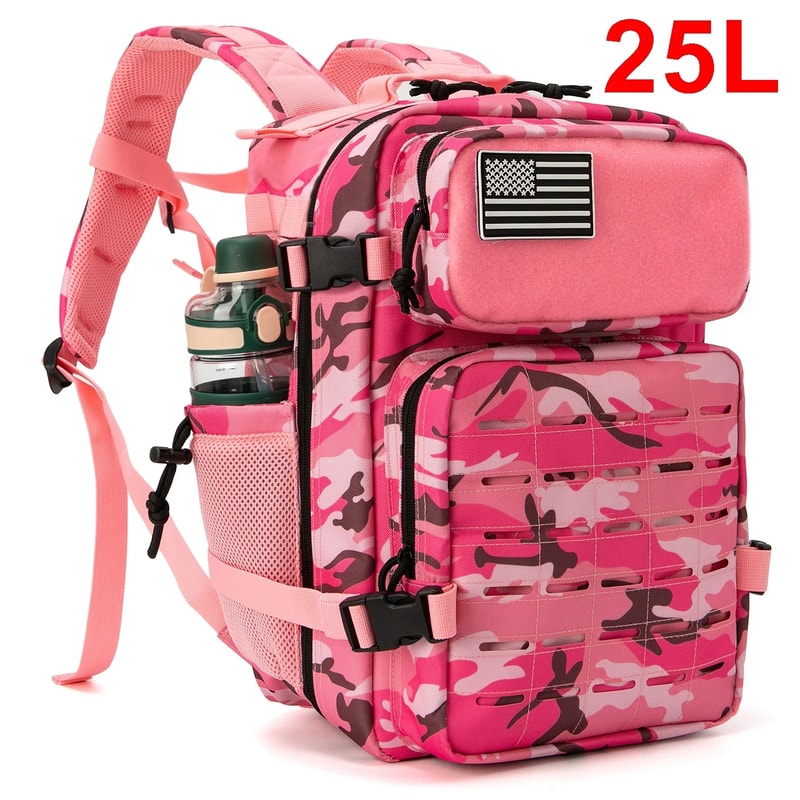 Tactical Outdoor Backpack With Dual Cup Holders For Hiking Survival 10