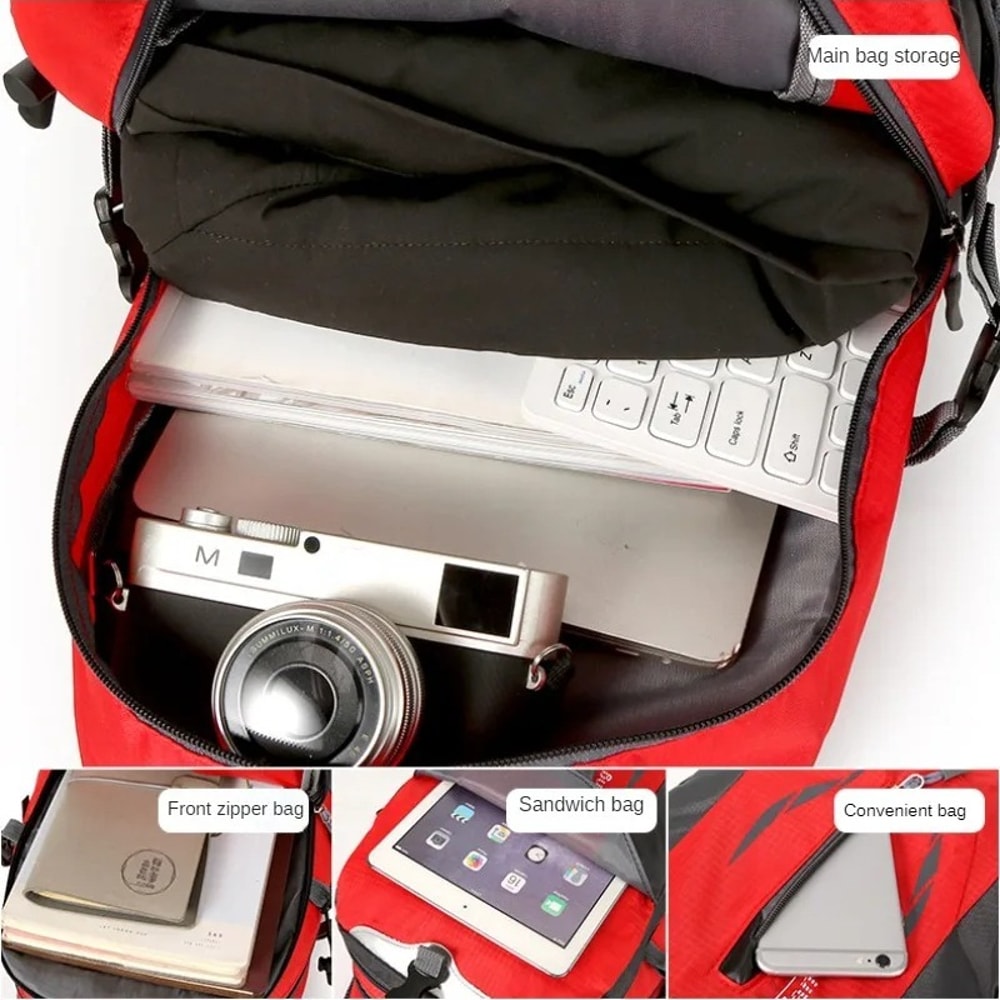 All Purpose Waterproof Travel Hiking Backpack For Men Women Durable Nylon Outdoor Sport Pack 4