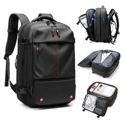 ultimate expandable business travel laptop backpack vacuum compression, large capacity