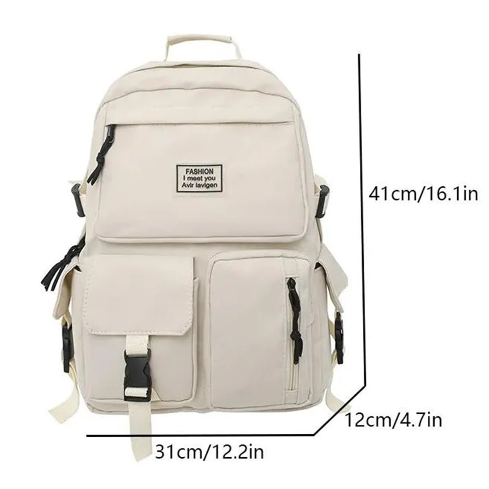 Unisex Large Capacity Nylon Laptop Backpack Everyday Casual Schoolbag 5