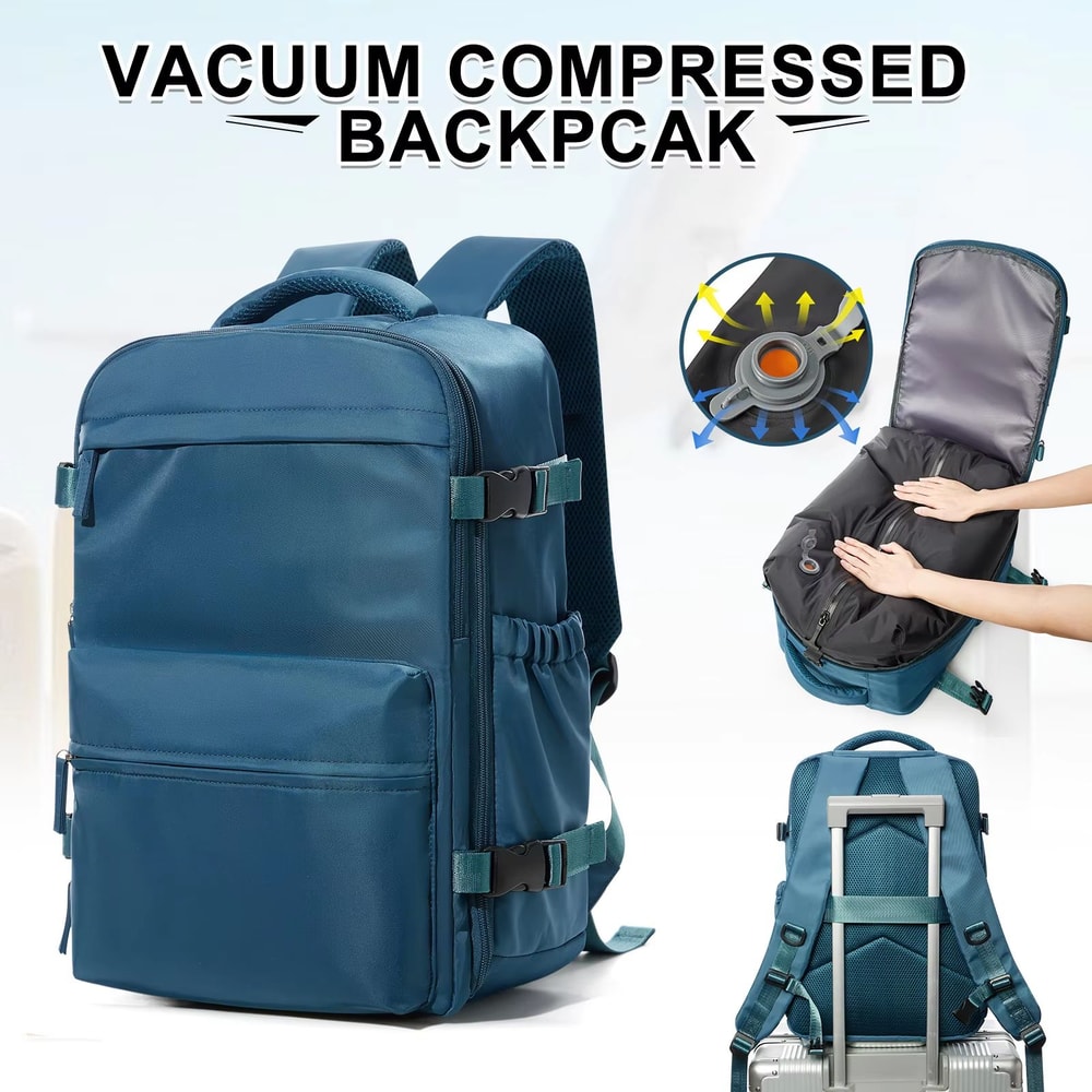 Ultimate Expandable Travel Laptop Vacuum Compression Backpack 0