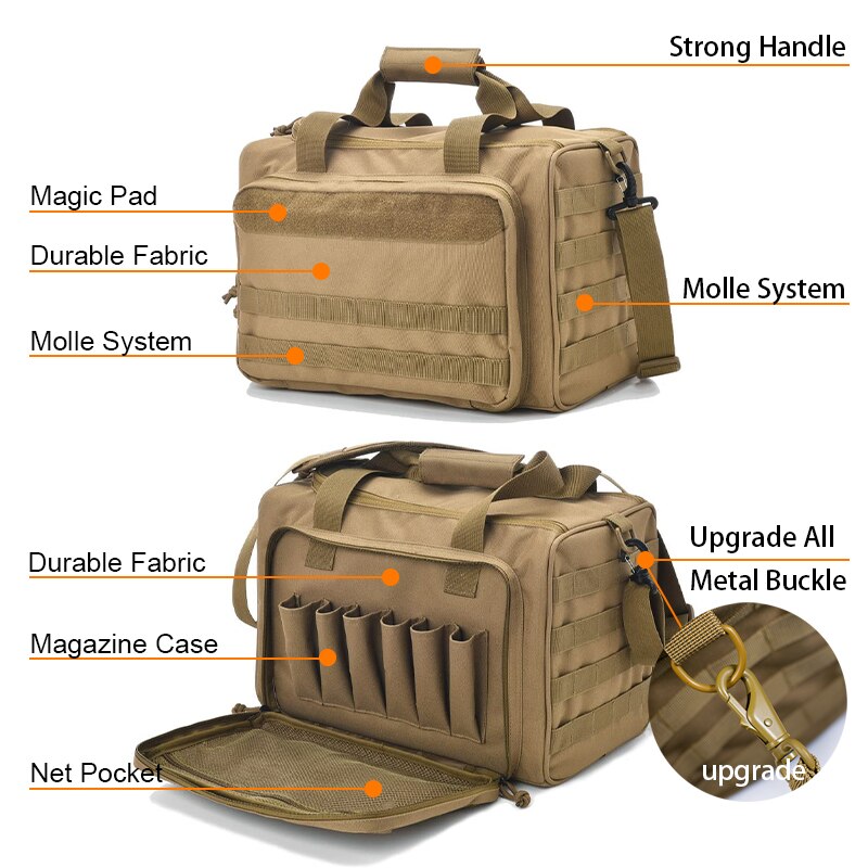 Premium Tactical Gun Range Bag Durable Pistol Storage Case Outdoor Hunting Gear 1
