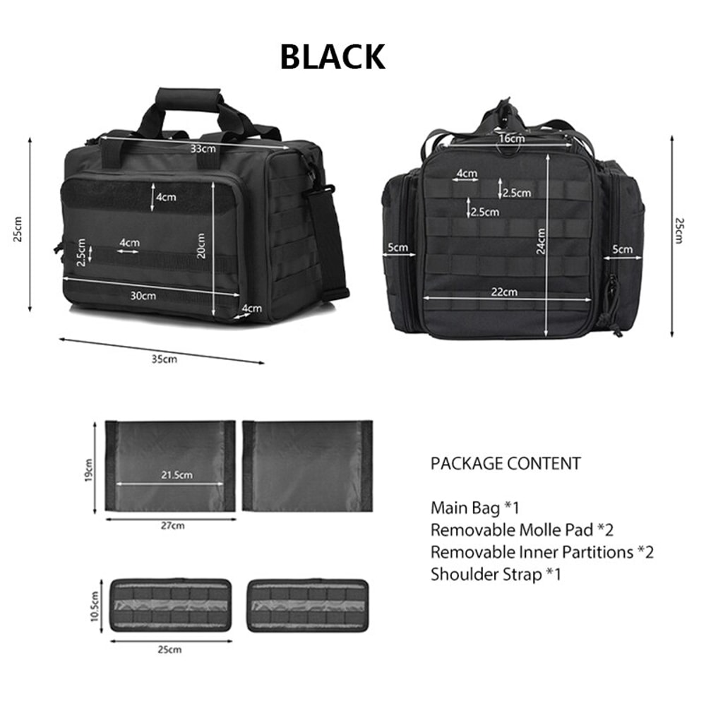 Premium Tactical Gun Range Bag Durable Pistol Storage Case Outdoor Hunting Gear 5