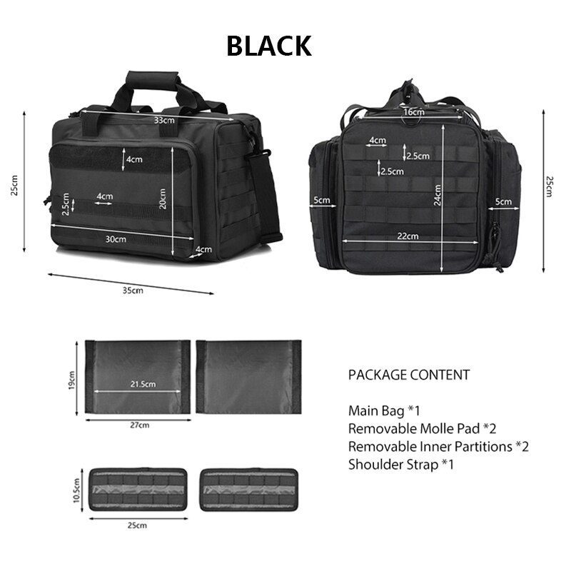 Premium Tactical Gun Range Bag Durable Pistol Storage Case Outdoor Hunting Gear 5