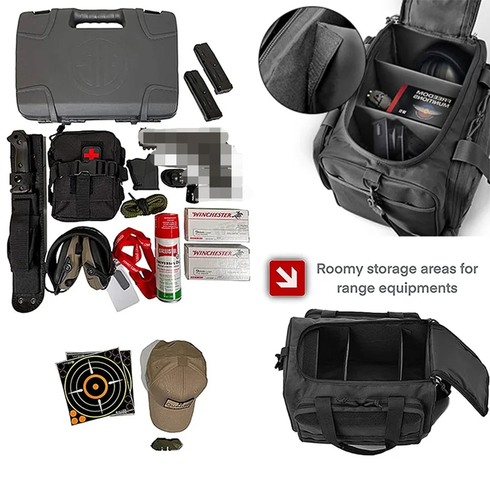 Premium Tactical Gun Range Bag Durable Pistol Storage Case Outdoor Hunting Gear 3