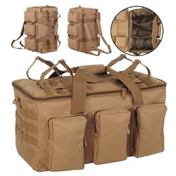 tactical convertible duffel & travel backpack large camping backpack for hiking, gym, weekend trips