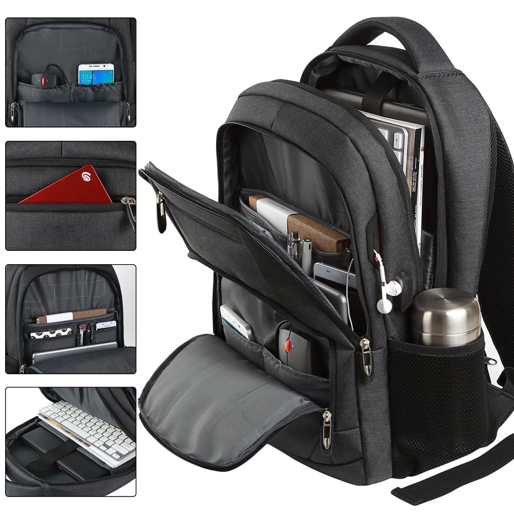 Ergonomic Mens Travel Camera Backpack Large Waterproof Laptop Bag 0
