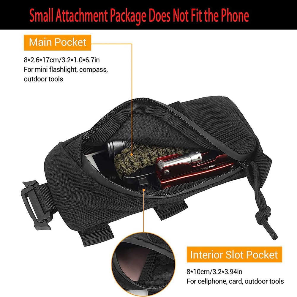 Tactical Pouch EDC Tool Compact Utility Bag With Adjustable Shoulder Strap 5
