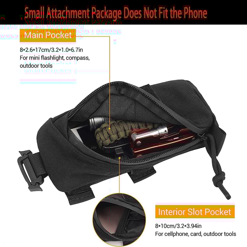 Tactical Pouch EDC Tool Compact Utility Bag With Adjustable Shoulder Strap 5
