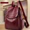 Vintage PU Leather Women Backpack Large Capacity Travel School Bag Stylish Bookbag Purse 0