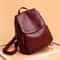Vintage PU Leather Women Backpack Large Capacity Travel School Bag Stylish Bookbag Purse 1