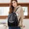 Vintage PU Leather Women Backpack Large Capacity Travel School Bag Stylish Bookbag Purse 2