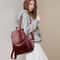 Vintage PU Leather Women Backpack Large Capacity Travel School Bag Stylish Bookbag Purse 4