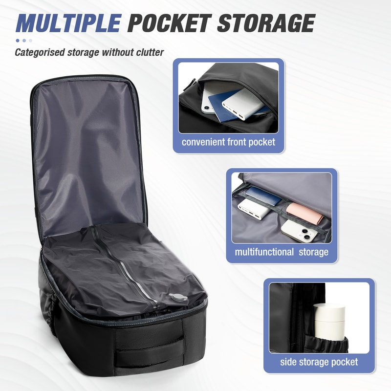 Vacuum Compression Travel Backpack Laptop Carry On Expandable Cabin Bag 1