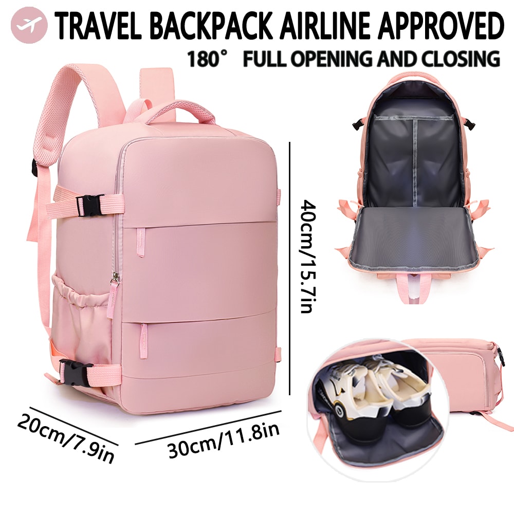 Airline Approved Travel Backpack Lightweight Large Capacity Carry On Laptop Backpack 5