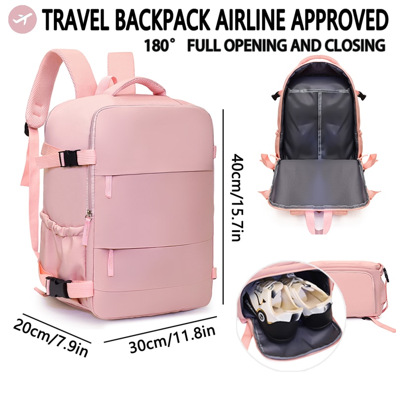 Airline Approved Travel Backpack Lightweight Large Capacity Carry On Laptop Backpack 5
