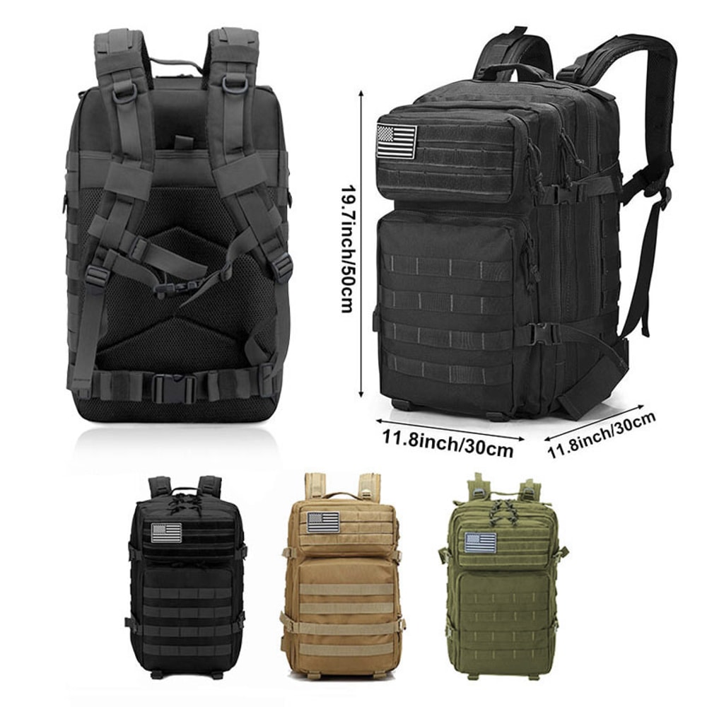 Tactical Backpack Waterproof Travel Hiking Rucksack 5
