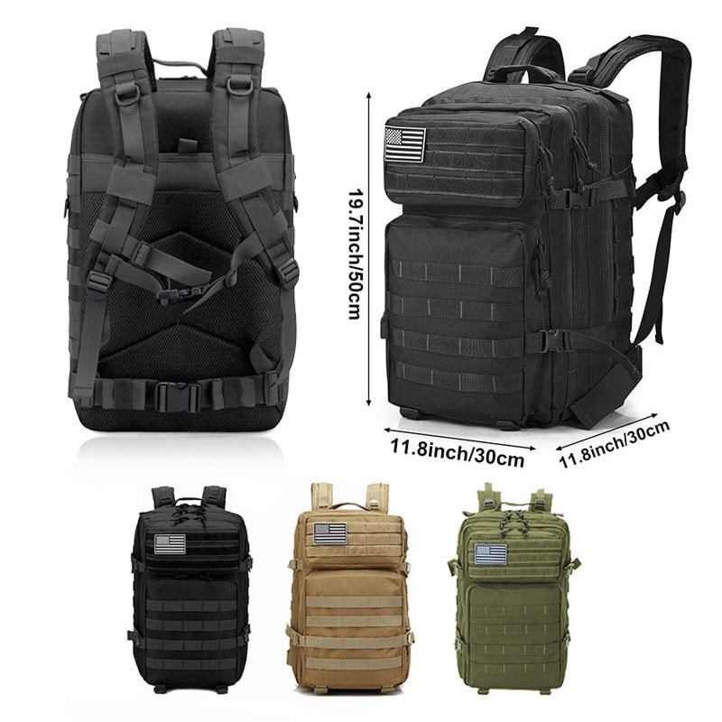 Tactical Backpack Waterproof Travel Hiking Rucksack 5