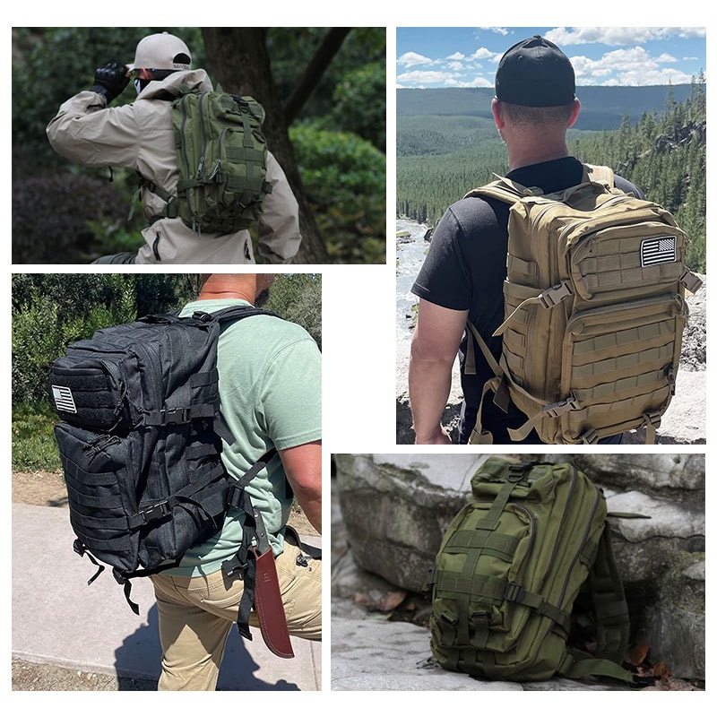 Tactical Backpack Waterproof Travel Hiking Rucksack 4